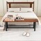 40 Inch Dining Bench 2 Person Entryway Shoe Bench With Metal Frame-40 Inches